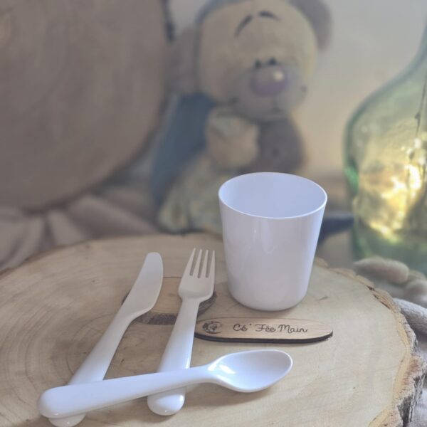 Cé'Fée Main set couverts + verre polymère enfant
