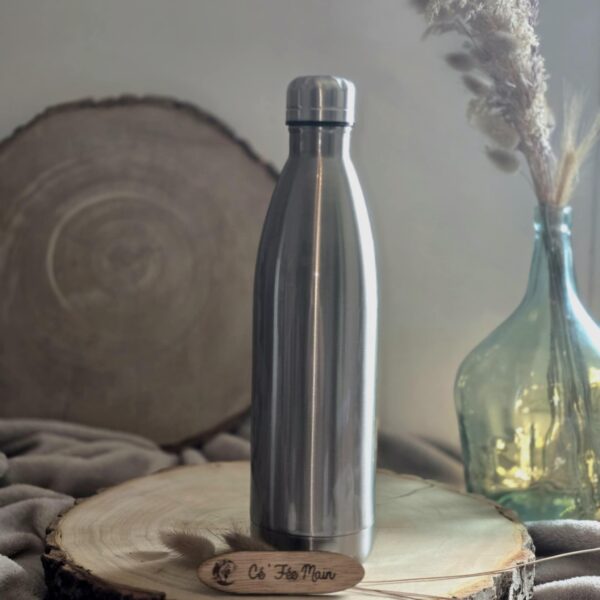 Cé'Fée Main - bouteille isotherme argentée à personnaliser (2)