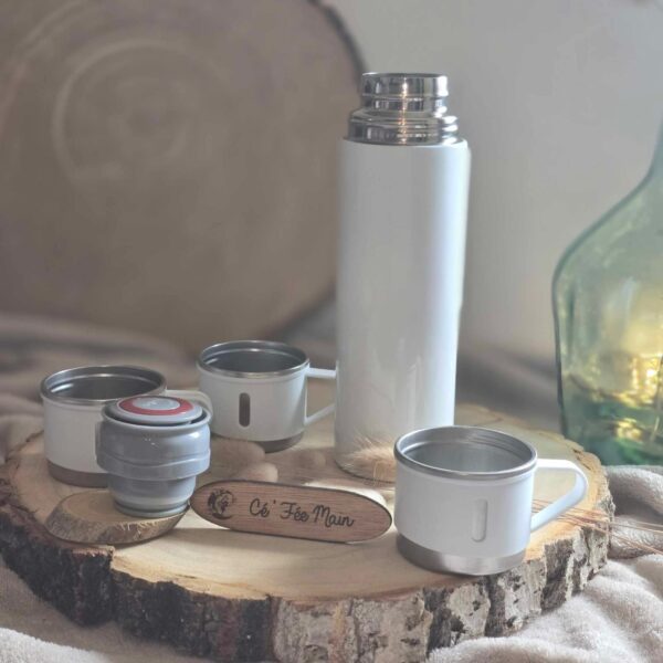 Cé'Fée Main - coffret thermos et 3 tasses 3
