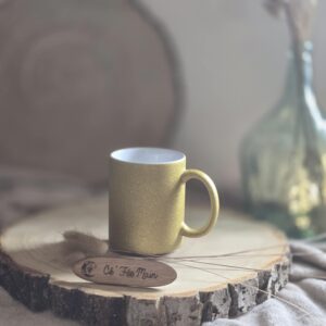 Cé'Fée Main - mug pailleté or à personnaliser