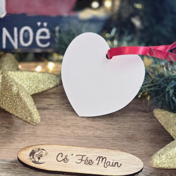 Cé'Fée Main - Ornement personnalisé pour sapin Coeur 1